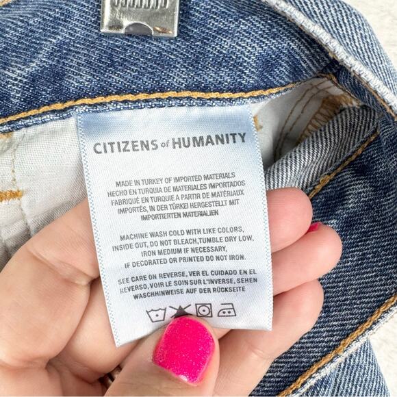 Citizens of Humanity Emery Crop Distressed Relaxed Straight In Heatwave Wash 28 - Picture 14 of 16